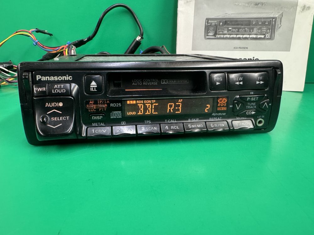Panasonic Cq-Rd25 Old Vintage Radio Cassette Player Cd Changer Control Aux in