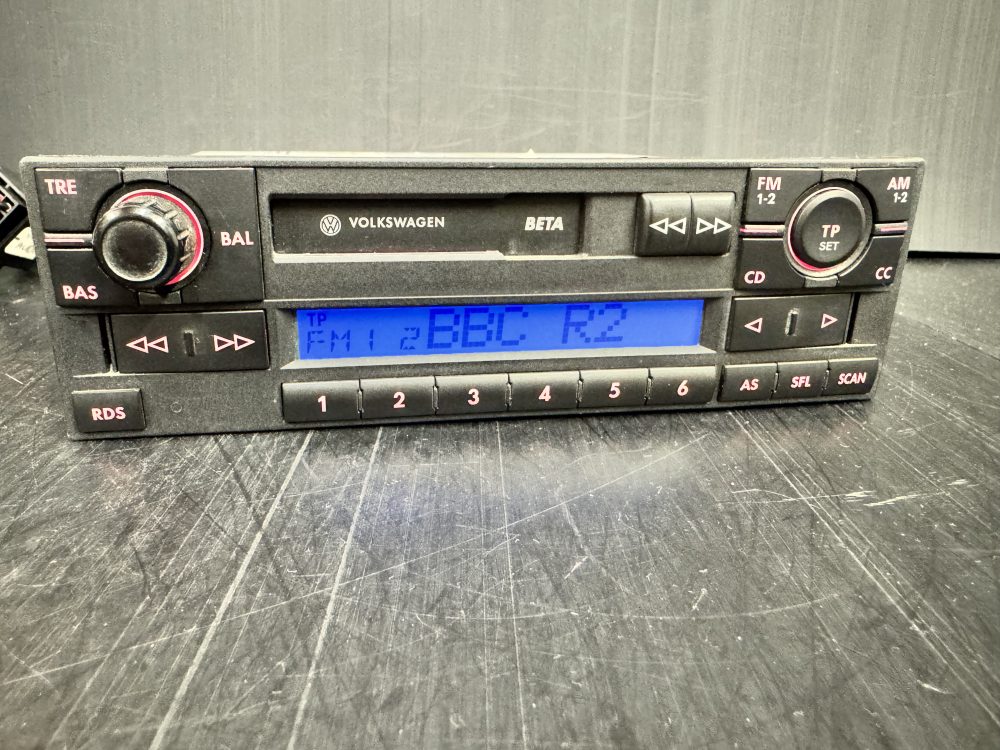 Vw Beta old car radio cassette player with cd changer control