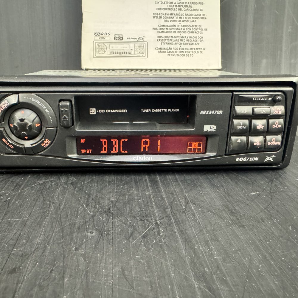 Clarion Arx3470r Old Classic Vintage Radio Cassette Player Cd Changer Control