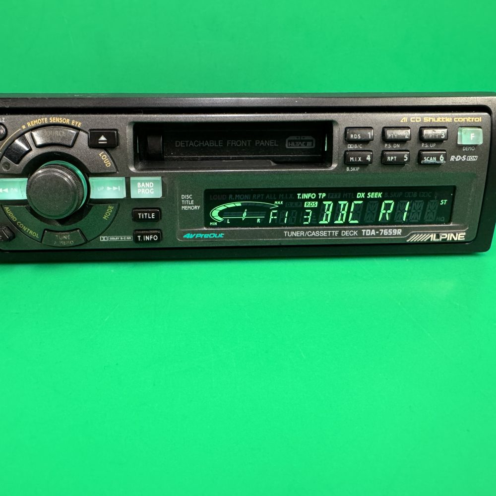Alpine Tda-7659r old school radio cassette Very Rare copper chassis model