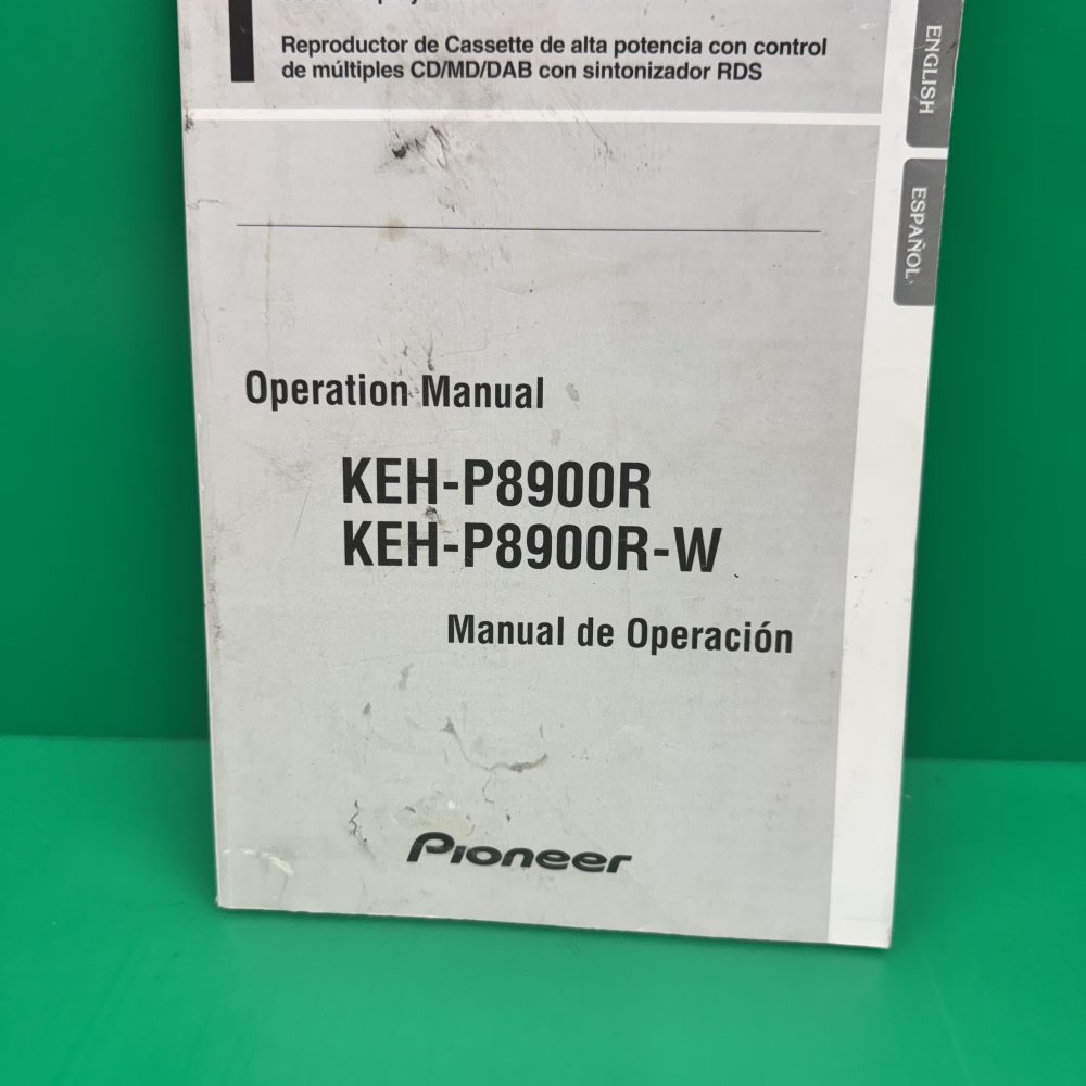 Pioneer Keh-P8900r Keh-P8900r-w Car Radio Stereo Genuine Instruction Manual