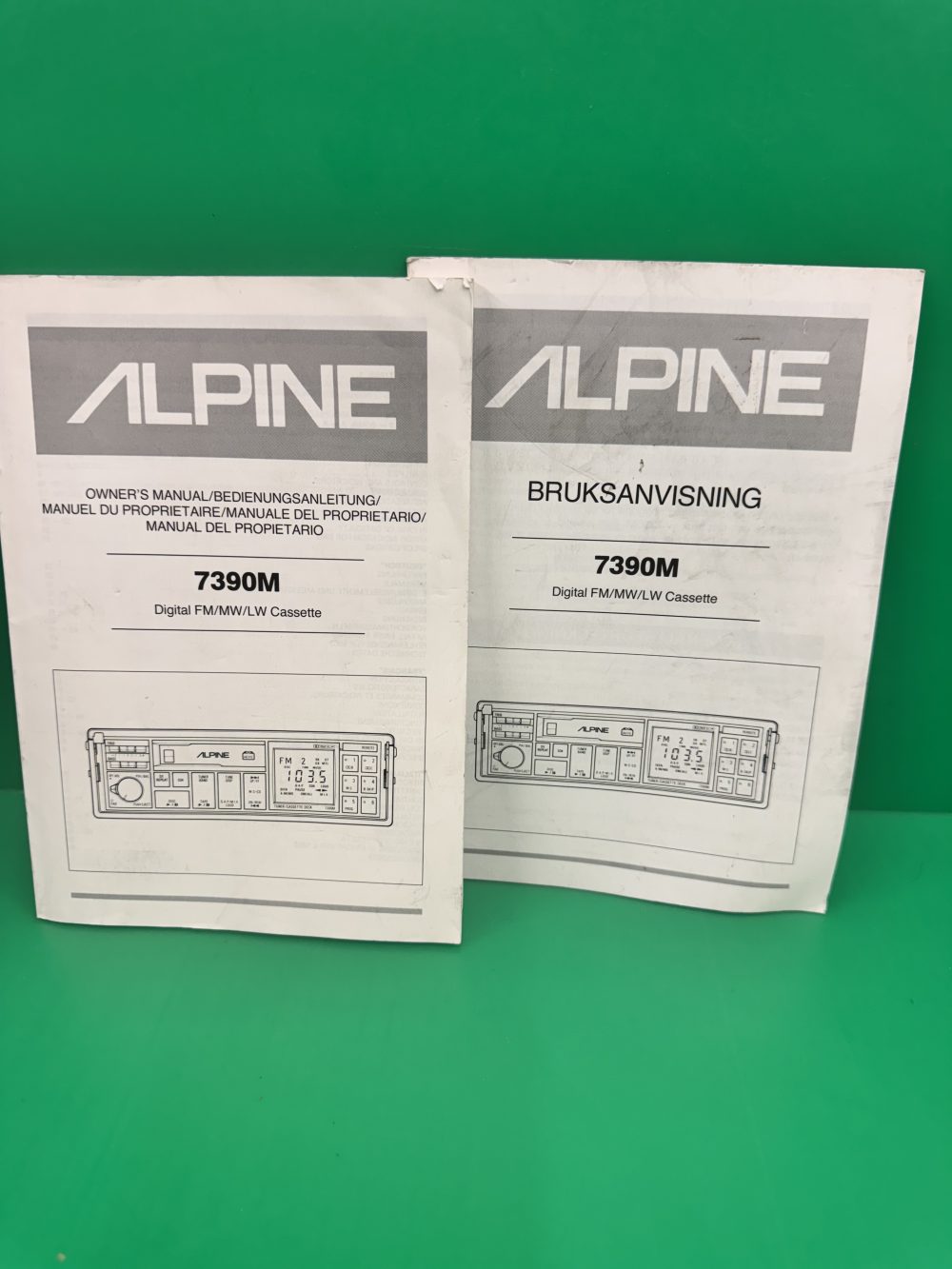 Alpine 7390 Car Radio Stereo Genuine Instruction Manual - JT Audio