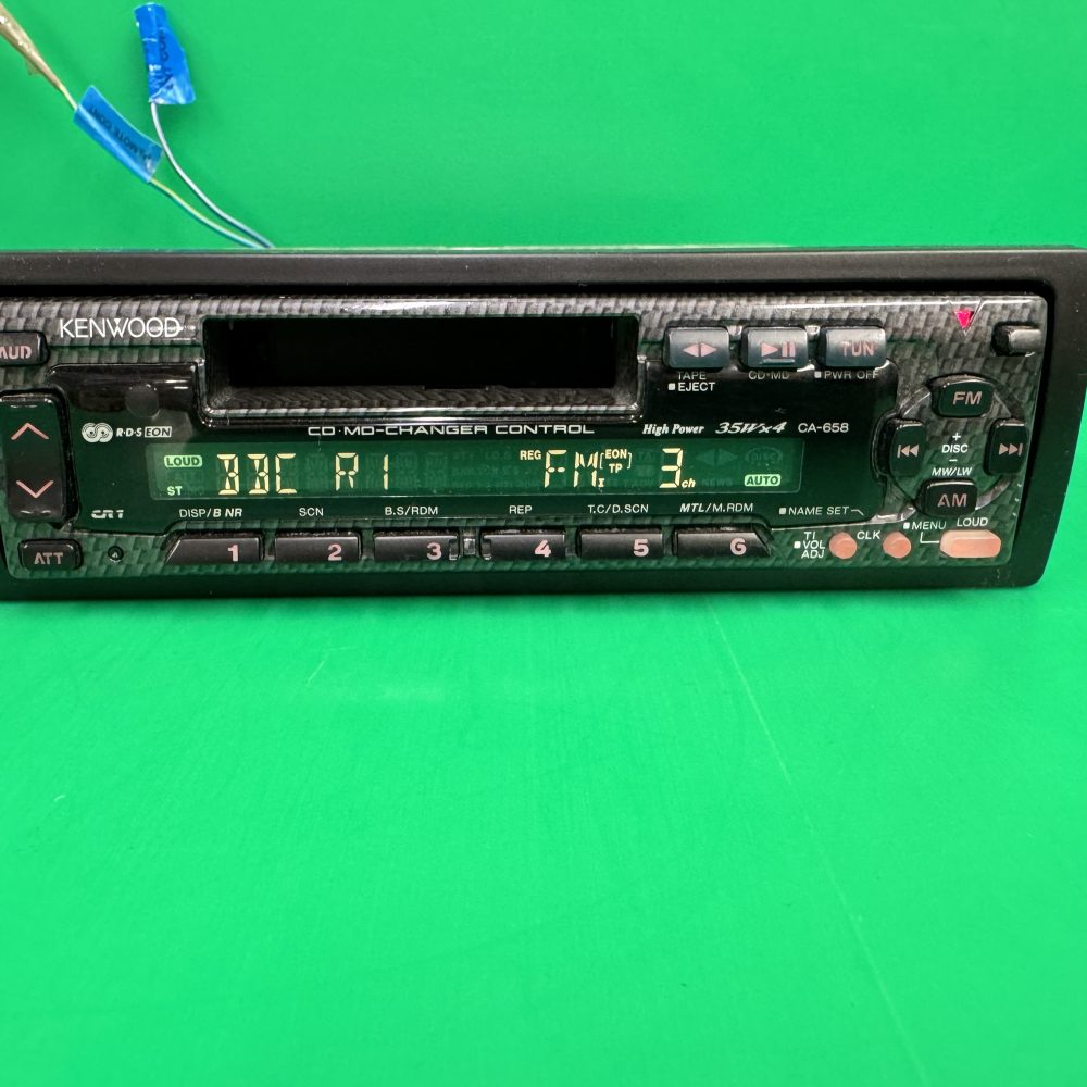 Kenwood Ca-658 old car radio cassette player with Cd control carbon edition