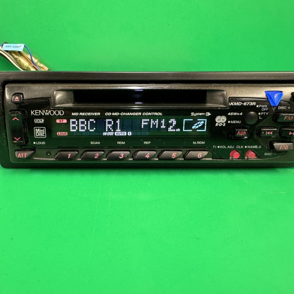Old Classic Retro Rare Kenwood Kmd-673r Car Radio Stereo Mdlp Mini-Disc Player