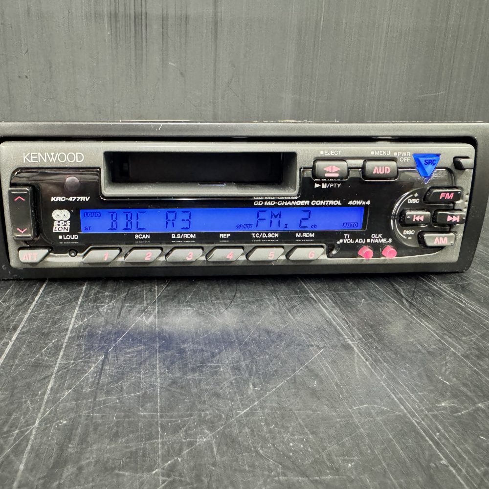 Kenwood Krc-477rv old car radio cassette player Cd control Blue red display Vw bmw