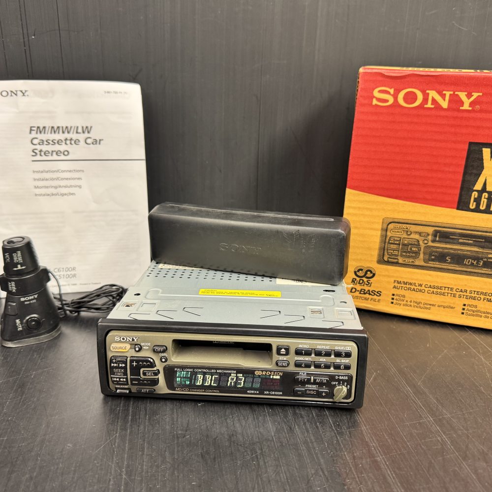 Old Classic 90's Sony Car Radio Cassette Player + Cd Changer Control Xr-C6100r with steering remote