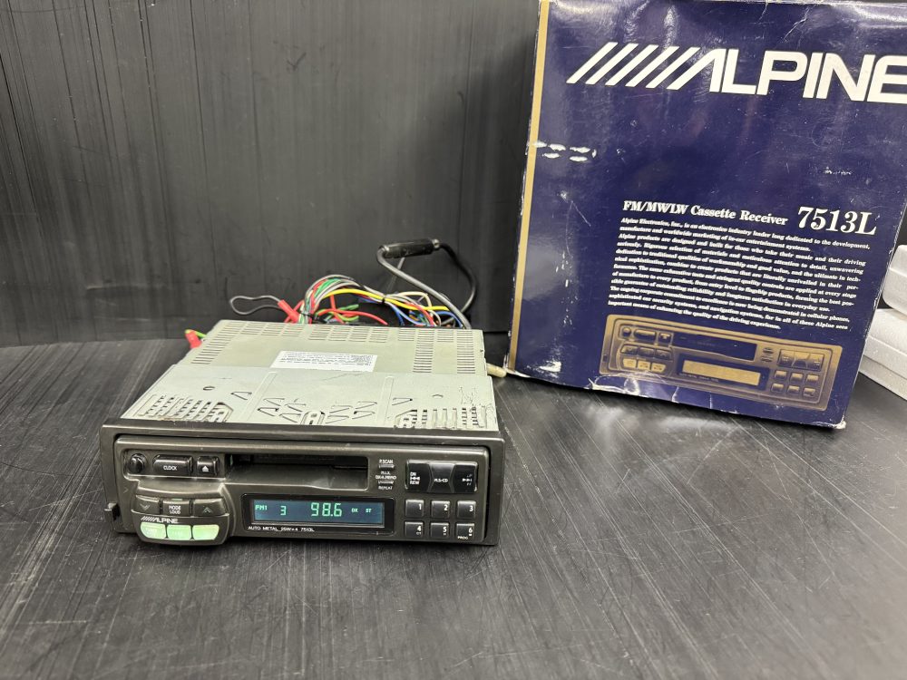 Old Classic Alpine Car Radio Cassette Player Model 7513L With M-Bus ...