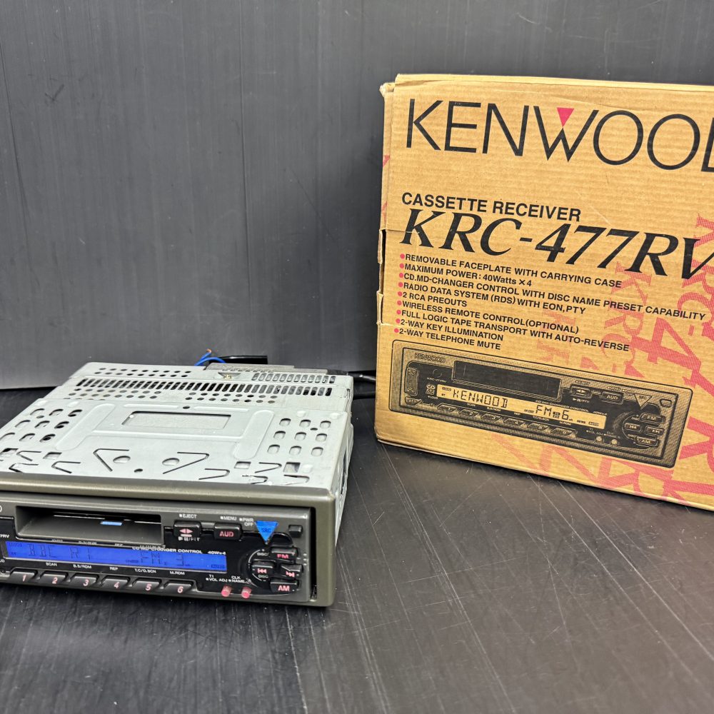 Kenwood Krc-477rv old car radio cassette player Cd control Blue red display Vw bmw boxed