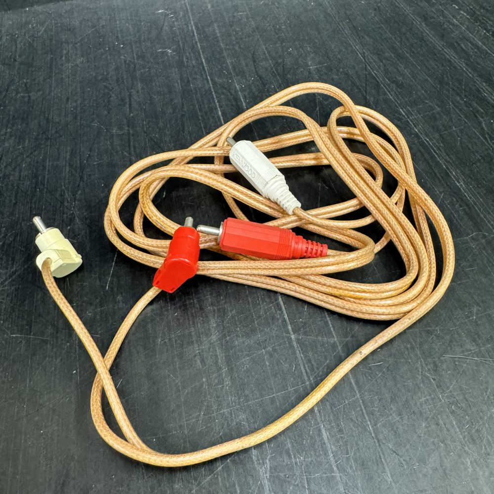 Genuine Kenwood old school pair of braided RCAs 2m long