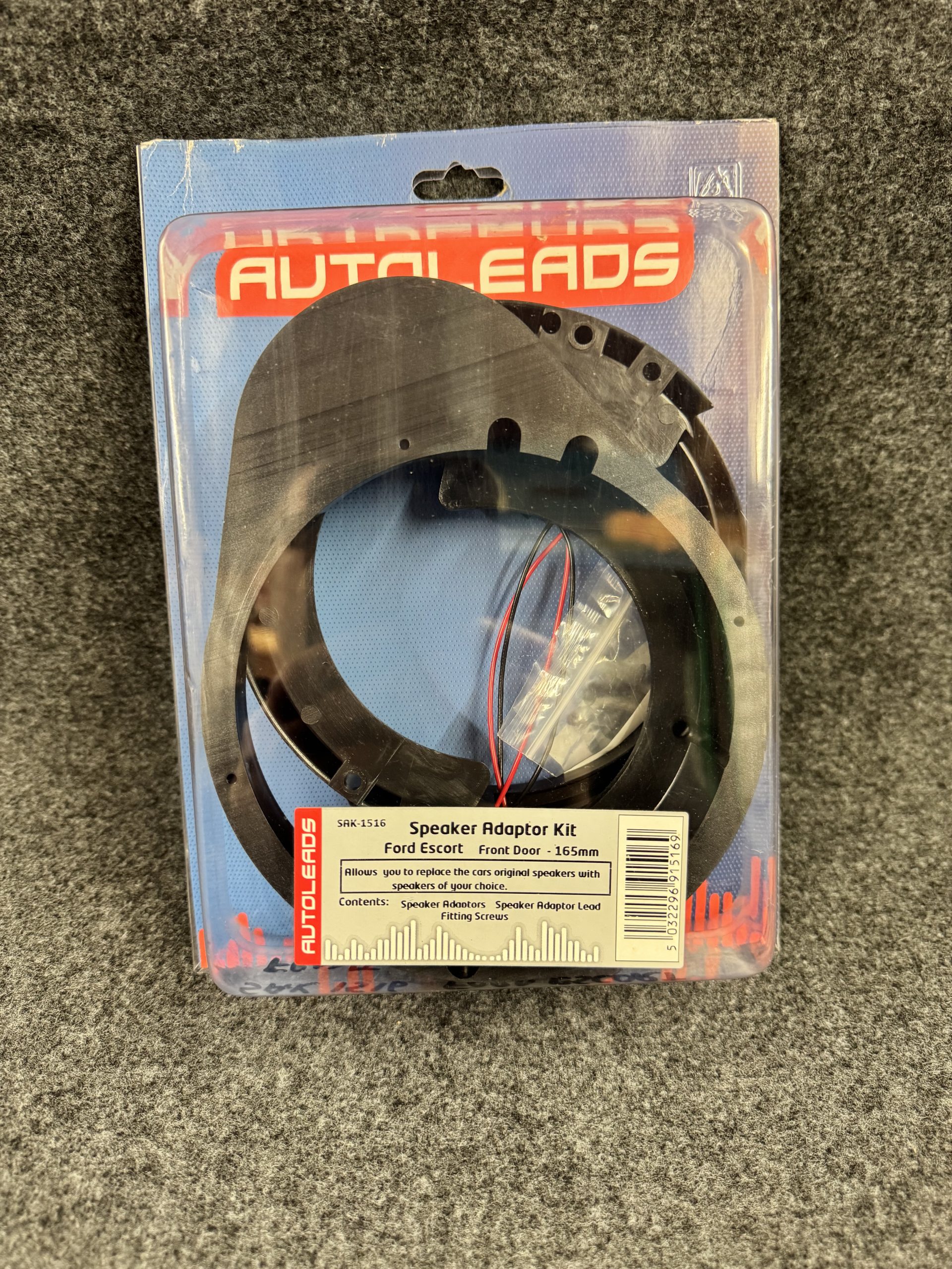 FRONT DOOR SPEAKER ADAPTOR ADAPTER KIT SAK-1516 PAIR 165MM 6.5" FOR FORD ESCORT