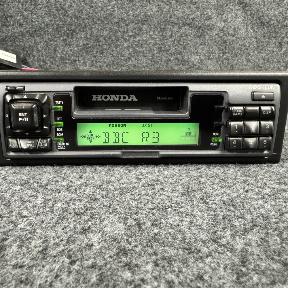 Old Classic Honda Clarion PH-9977B Car Radio Cassette Player with green display
