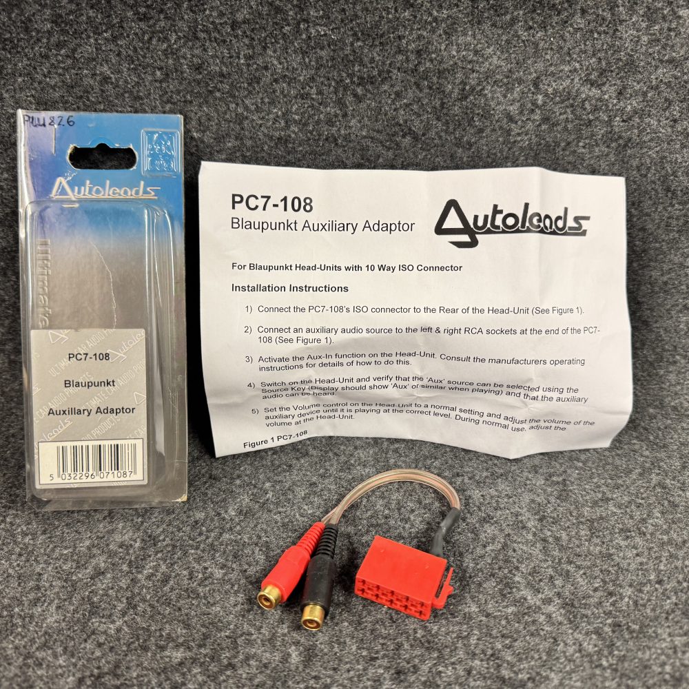 Blaupunkt Autoleads Pc7-108 Aux in adaptor lead