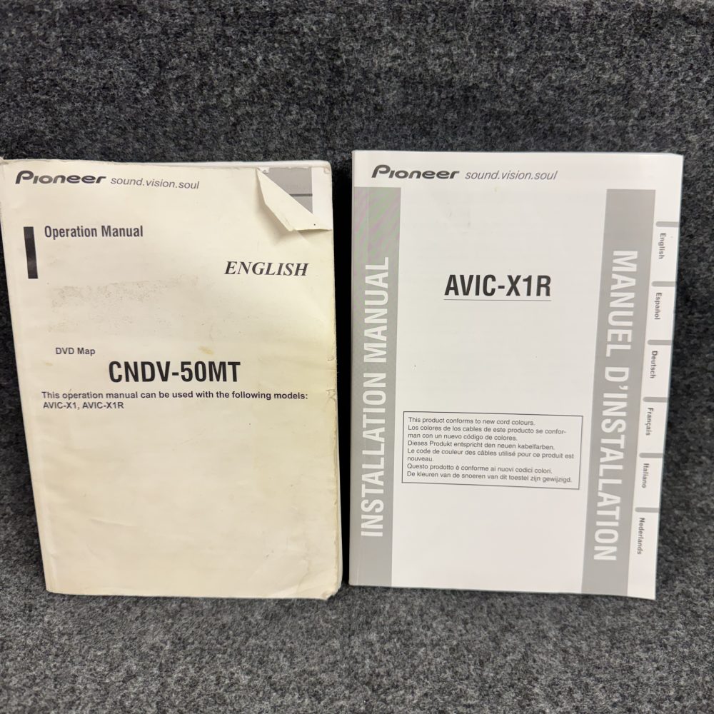 Pioneer Avic-X1r Car Radio Stereo Genuine Instruction Manual