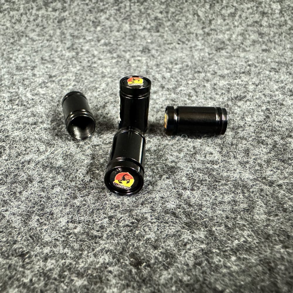 Set of x4 Fiat Abarth Tyre Dust caps