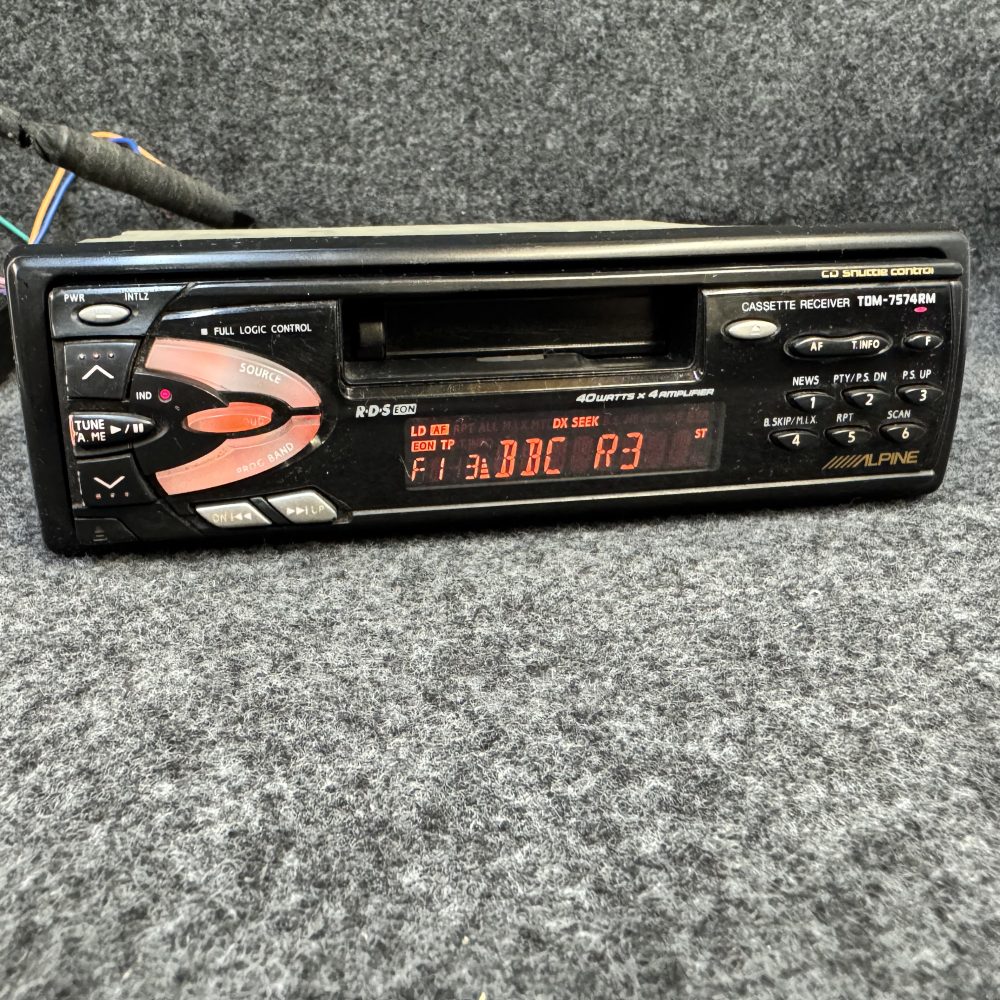 Old Classic Alpine Car Radio Cassette Player Model Tdm-7574rm  M-Bus Control
