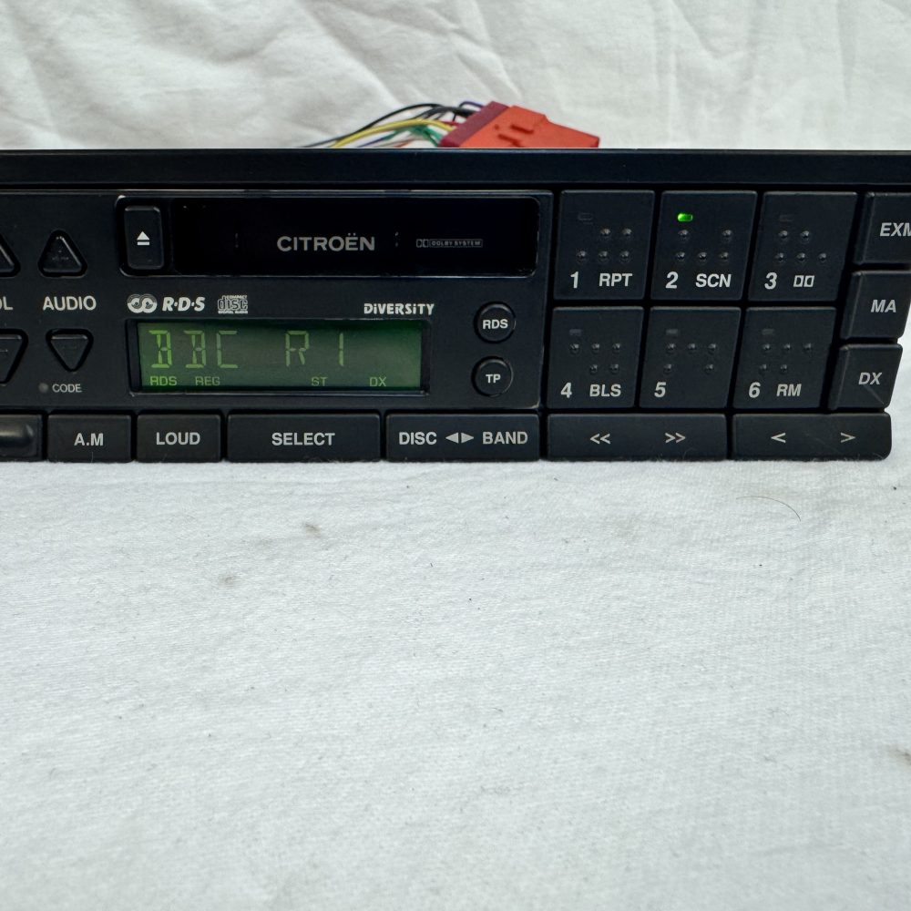 Citroen Xm old Classic radio cassette player Pu-9594a with code - Rare