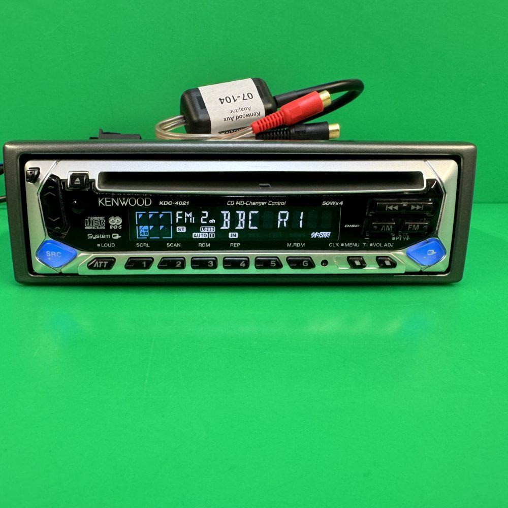 Old School Kenwood Car Radio Stereo Cd Player Kdc-4021 Rear aux in