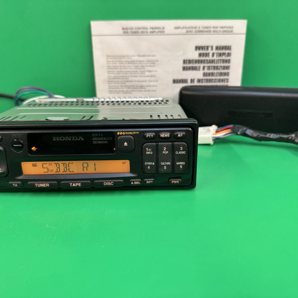 Old Classic Honda Clarion PH-1551L Car Radio Cassette Player with Amber display