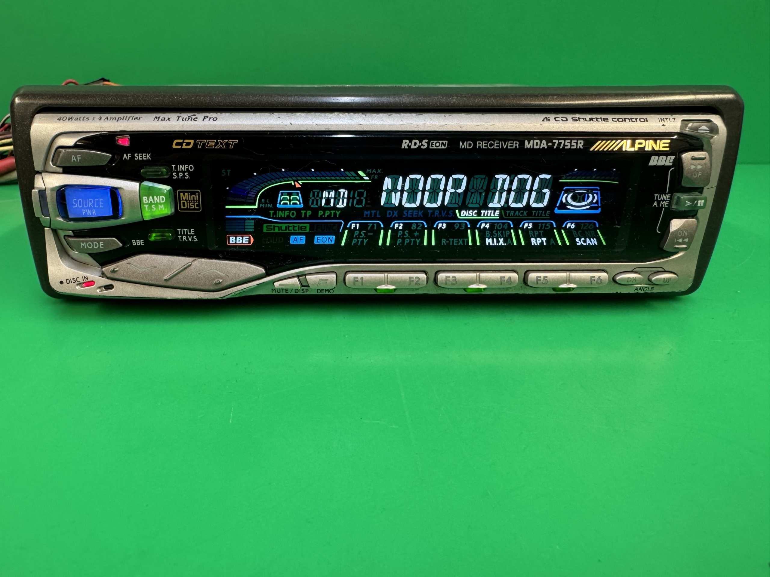Old Classic Retro Rare Alpine Mda-7755r Car Radio Stereo Mini-Disc