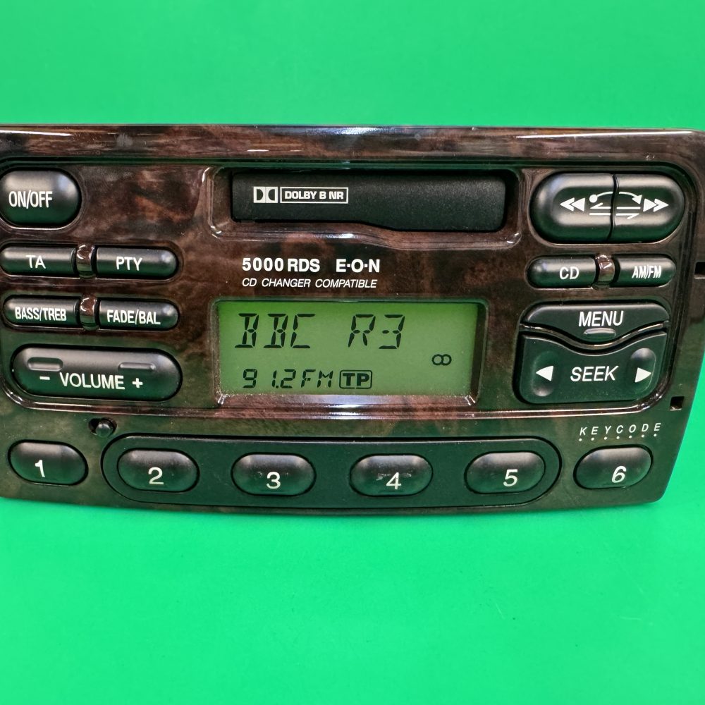 Ford 5000Rds Walnut Wood effect Galaxy Mondeo car Radio Cassette with code