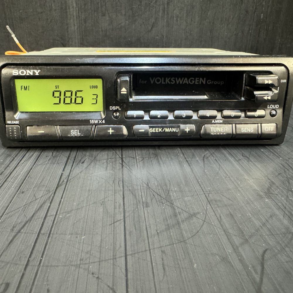 Old Sony Volkswagen Car Radio Stereo Cassette Player Model Xr-3509 Retro 90s Vintage Retro