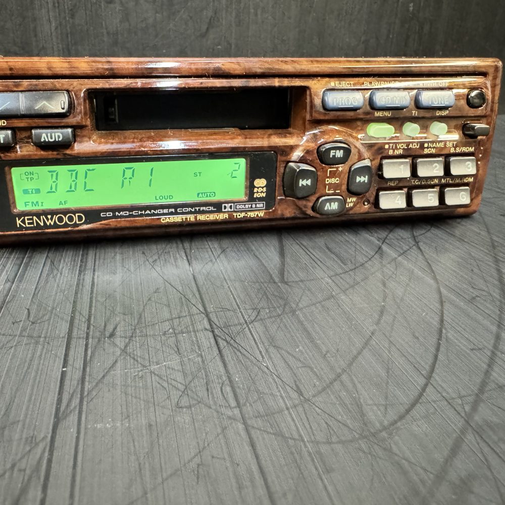 Kenwood Krc-757W Rare Wood effect old car radio cassette player