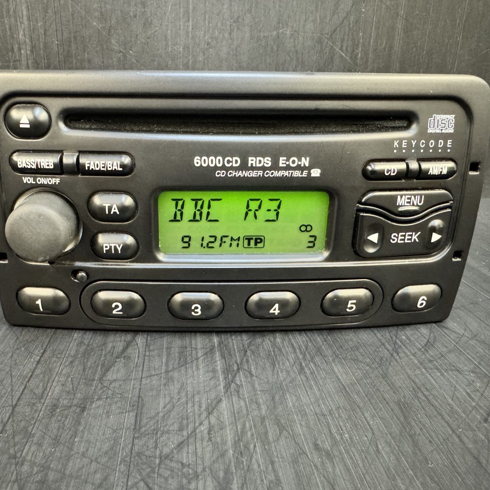 Ford 6000cd old Car Radio Stereo CD player With code - Rotary volume knob