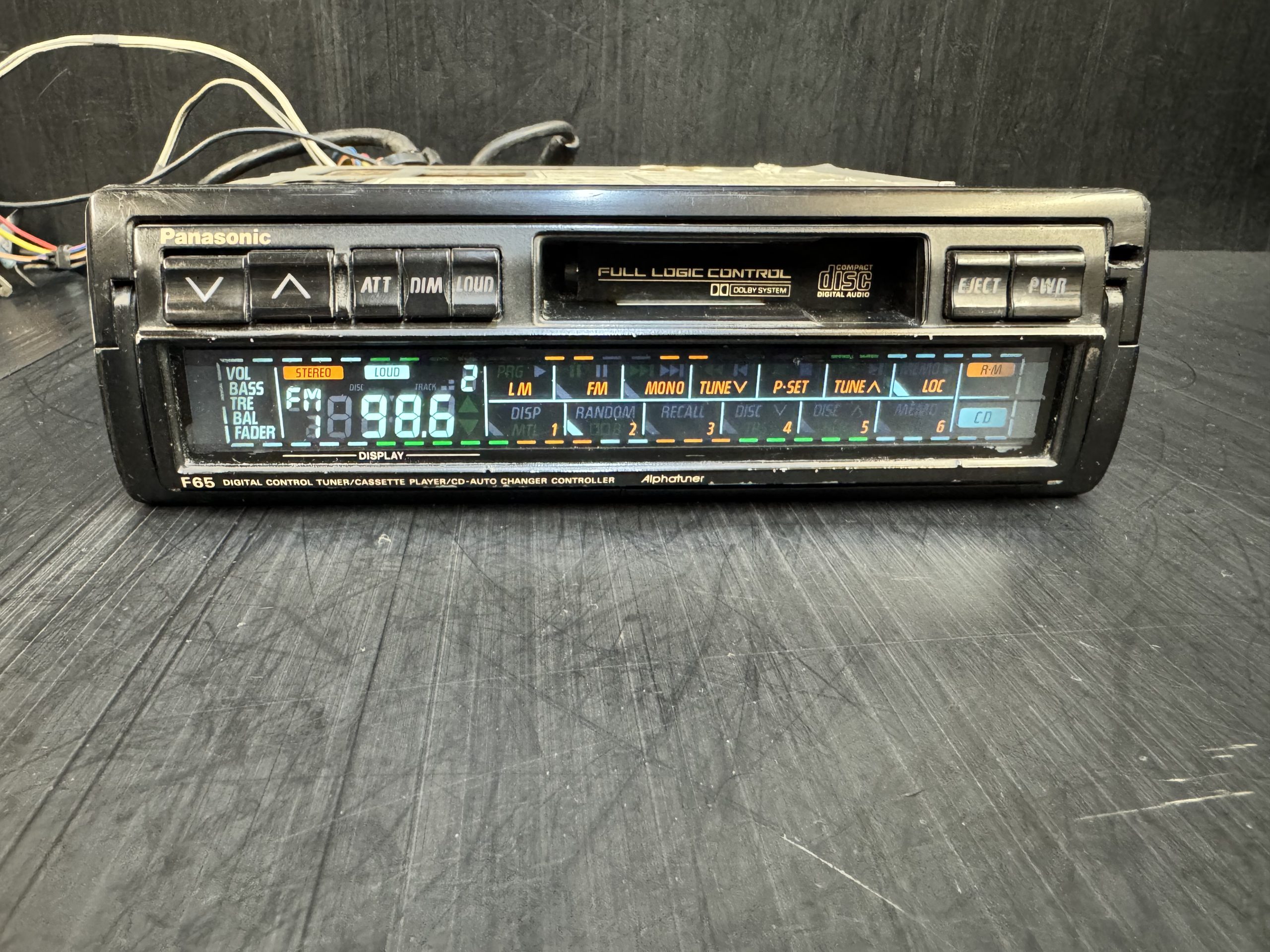 Panasonic F65 Rare Touchscreen car Radio Stereo Cassette player