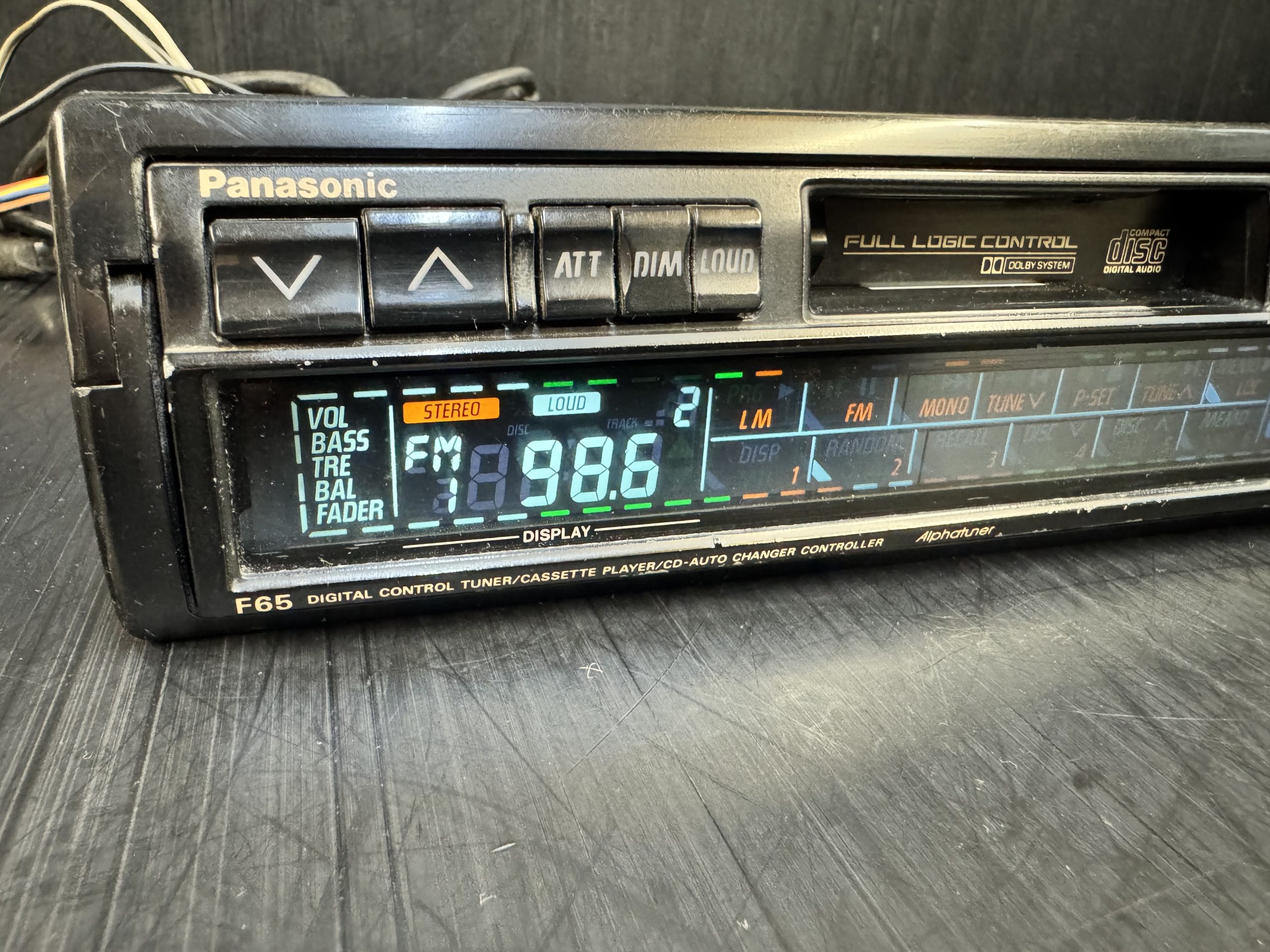 Panasonic F65 Rare Touchscreen car Radio Stereo Cassette player - Image 2
